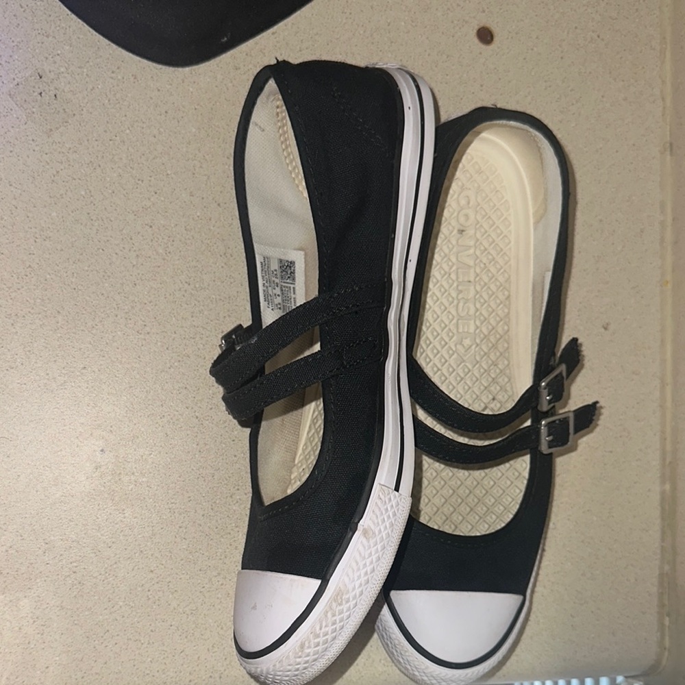 Converse Chuck Taylor All Star Black and White Dainty Mary Jane Sneakers
